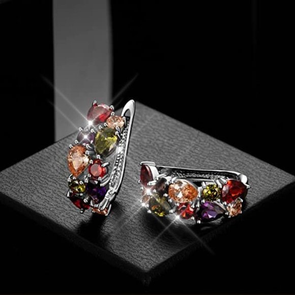 NEW Sparkling Bling Swarovski Crystal Rhinestone Earrings + FREE Gift! - Picture 8 of 8
